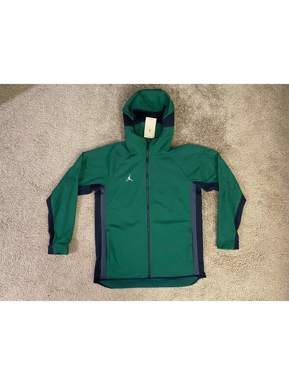 Jordan Showtime Therma Fit Basketball Hoodie Mens Medium Green Jumpman Full Zip